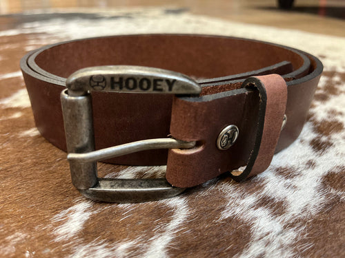 Hooey Men's Brown Bomber Belt HMBLT041-Painted Cowgirl Western Store