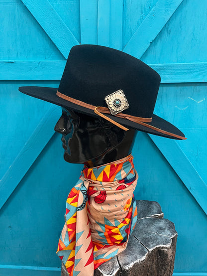Charlie 1 Horse 'Lone Butte' Black Felt Cowgirl Hat CWLOBU-4030 07-Painted Cowgirl Western Store