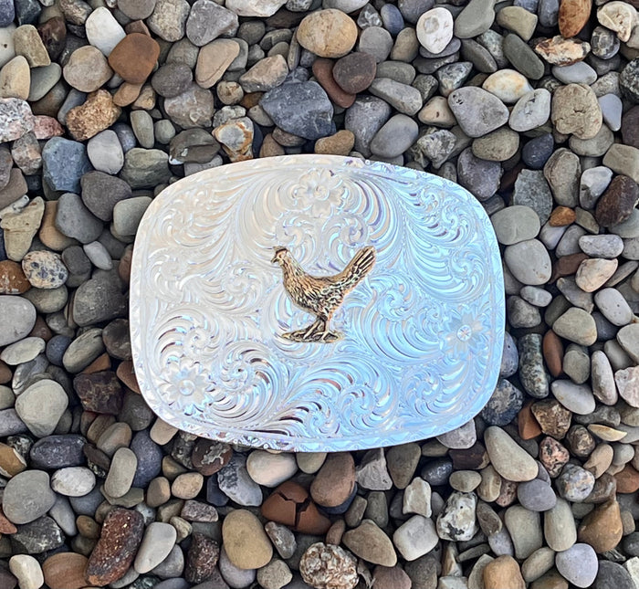 Montana Silversmiths Chicken Buckle 6507C-Painted Cowgirl Western Store