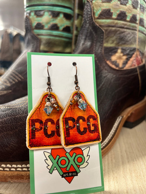 XOXO PCG Eartag Earrings-Painted Cowgirl Western Store