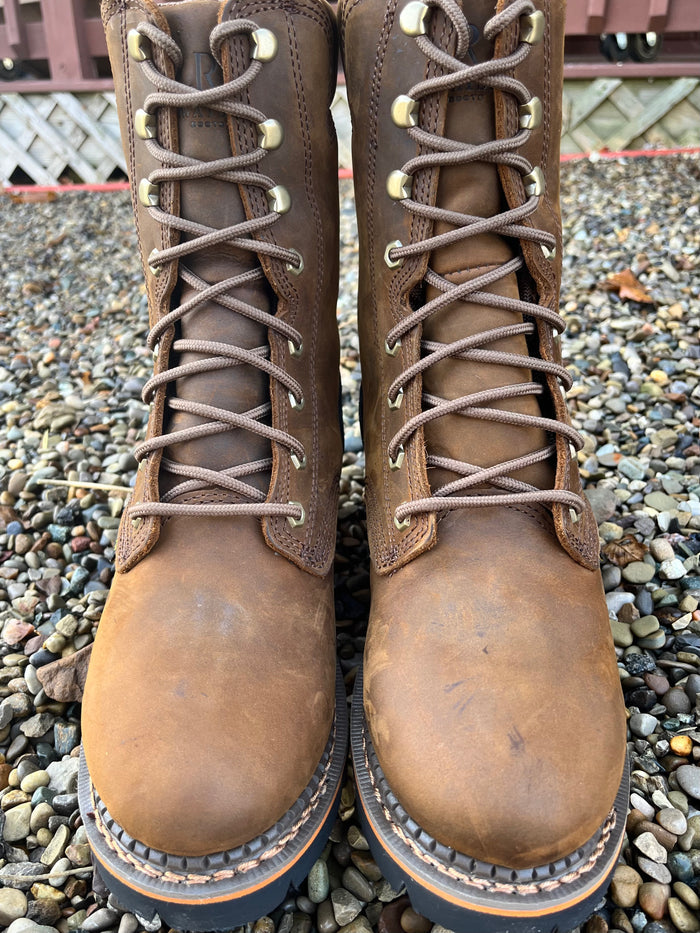 R. Watson Men’s 600G Insulated Waterproof 9” Lace Up Logger Work Boot RW1300W-Painted Cowgirl Western Store
