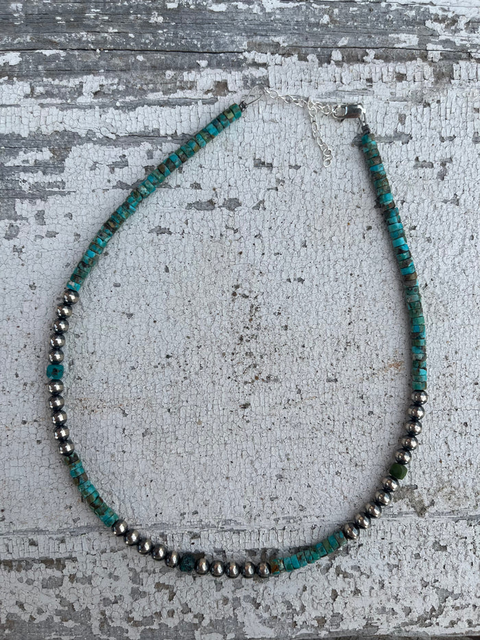 The Bijoux FAB Navajo Choker Turquoise CHO-NAV-130-Painted Cowgirl Western Store