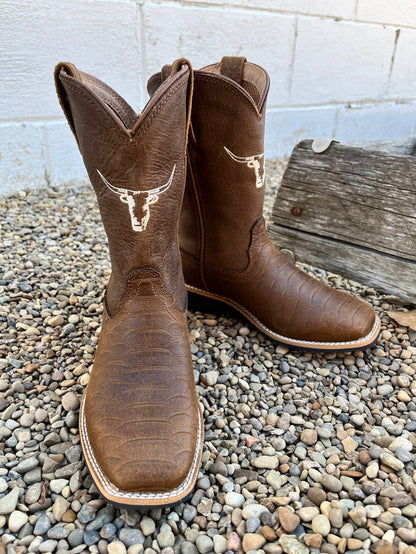 Twisted X Children’s & Youth Top Hand Tan Leather Cowboy Boots YTH0016-Painted Cowgirl Western Store