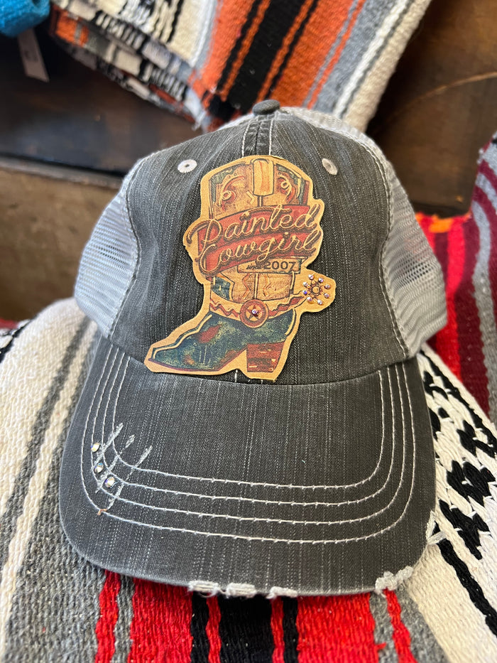 XOXO Women's Painted Cowgirl Boot Ball Cap-Painted Cowgirl Western Store