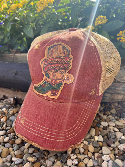 XOXO Women's Painted Cowgirl Boot Ball Cap-Painted Cowgirl Western Store