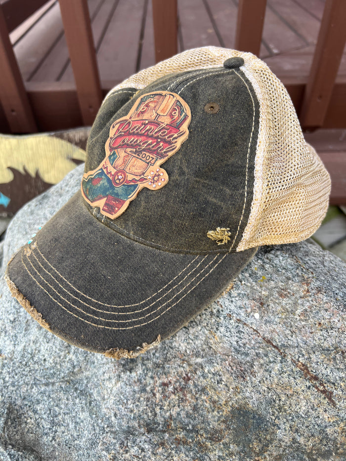 XOXO Women's Painted Cowgirl Boot Ball Cap-Painted Cowgirl Western Store