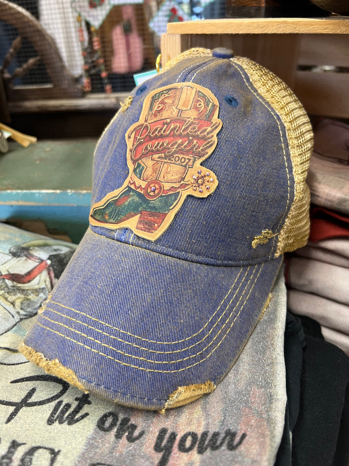XOXO Women's Painted Cowgirl Boot Ball Cap-Painted Cowgirl Western Store
