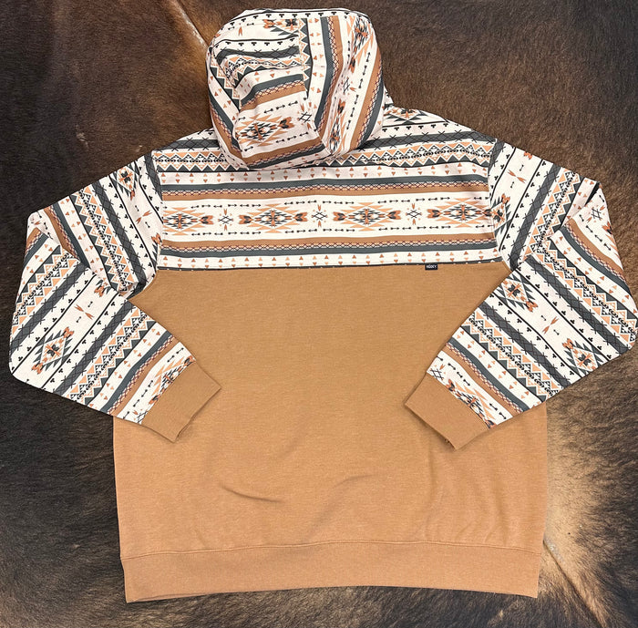 Hooey Men's Jimmy Brown & Aztec Hoodie HH119CRBR-Painted Cowgirl Western Store