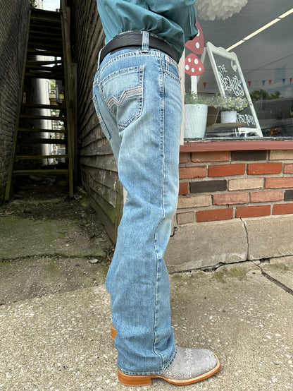 Rock & Roll Cowboy Men's Regular Fit Straight Leg Light Wash Jeans RRMD1PR1G7-Painted Cowgirl Western Store