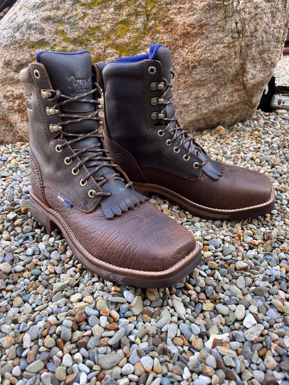 Tony Lama Men's High Range Pecan Brown Comp Toe Waterproof Work Boots TW3430-Painted Cowgirl Western Store