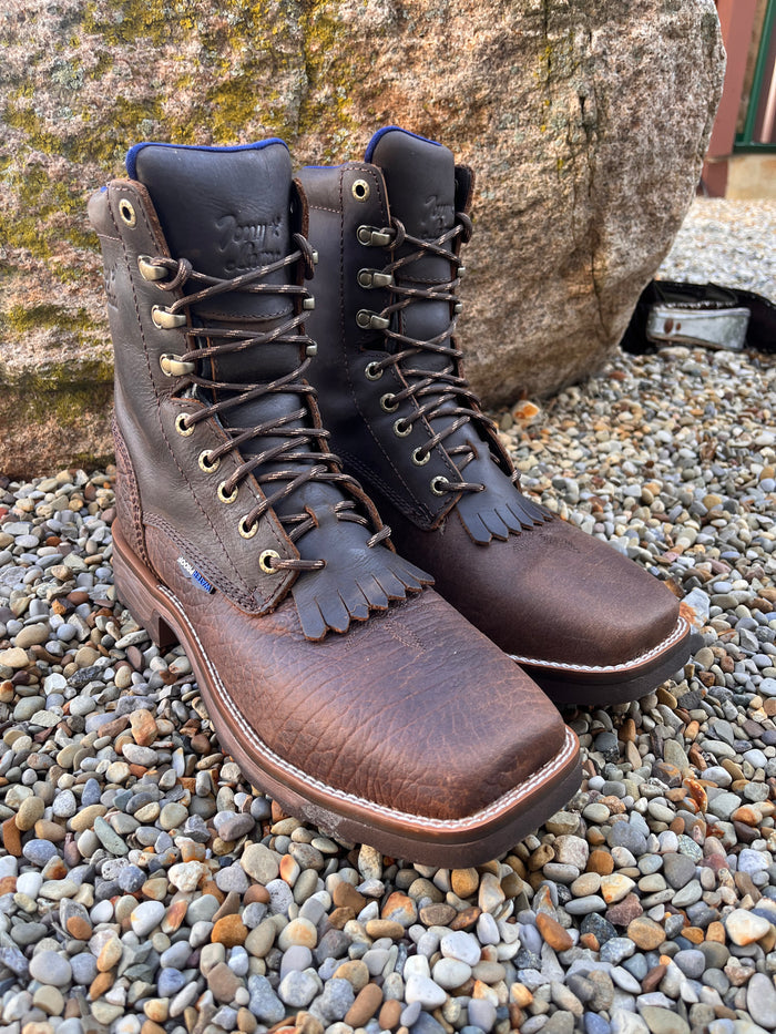 Tony Lama Men's High Range Pecan Brown Comp Toe Waterproof Work Boots TW3430-Painted Cowgirl Western Store