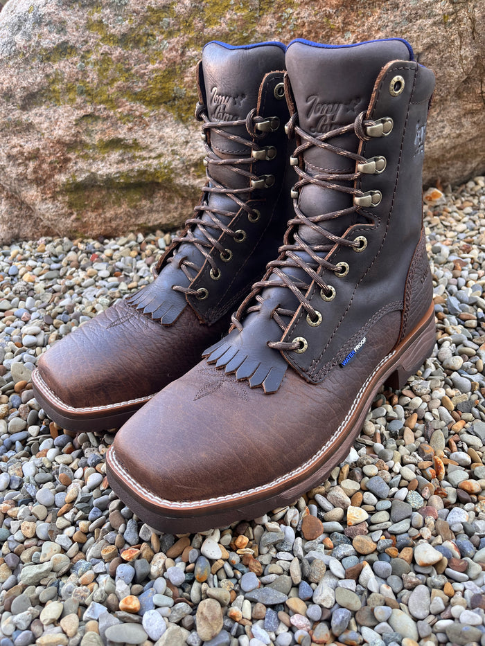 Tony Lama Men's High Range Pecan Brown Comp Toe Waterproof Work Boots TW3430-Painted Cowgirl Western Store