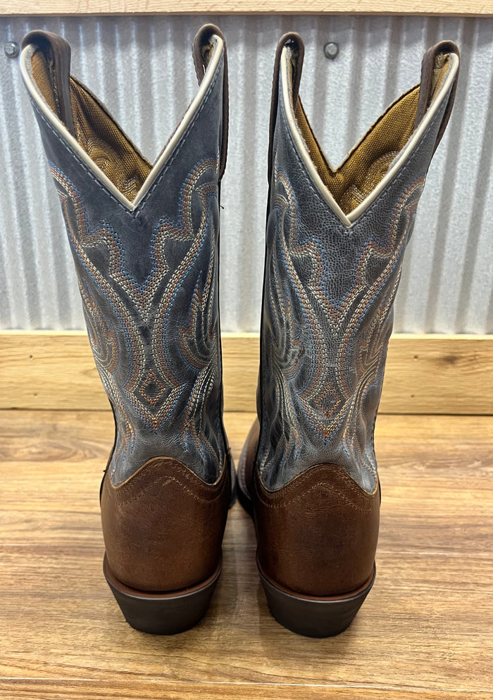 Laredo Men's Tan and Blue McKinney Cowboy Boots 68556-Painted Cowgirl Western Store