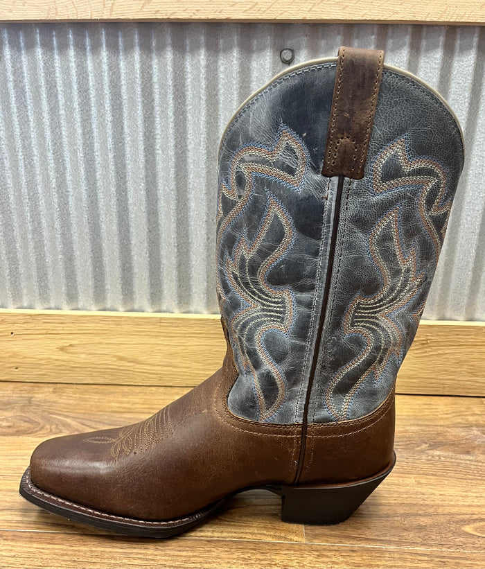 Laredo Men's Tan and Blue McKinney Cowboy Boots 68556-Painted Cowgirl Western Store