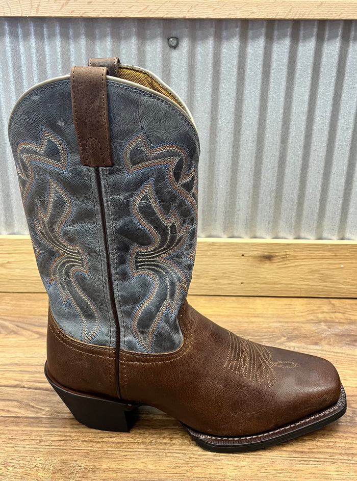 Laredo Men's Tan and Blue McKinney Cowboy Boots 68556-Painted Cowgirl Western Store