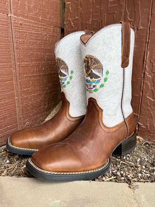 Ariat Men's Sport Orgullo Mexicano Chocolate Cowboy Boots 10038385-Painted Cowgirl Western Store
