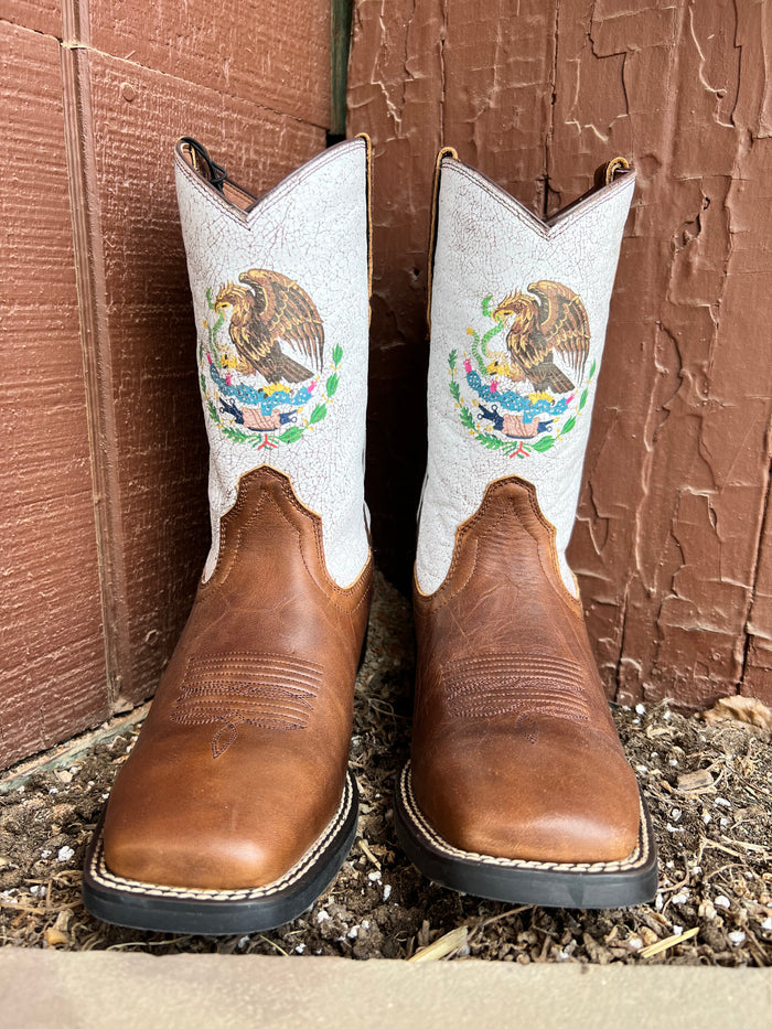 Ariat Men's Sport Orgullo Mexicano Chocolate Cowboy Boots 10038385-Painted Cowgirl Western Store