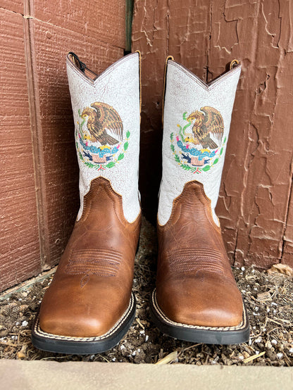 Ariat Men's Sport Orgullo Mexicano Chocolate Cowboy Boots 10038385-Painted Cowgirl Western Store