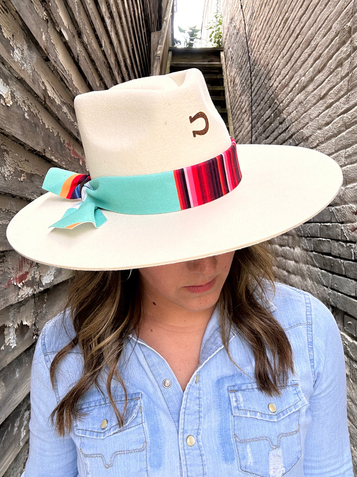 Charlie One Horse Indian Lodge Ivory Western Fashion Cowgirl Hat CWINDL-0036 28-Painted Cowgirl Western Store