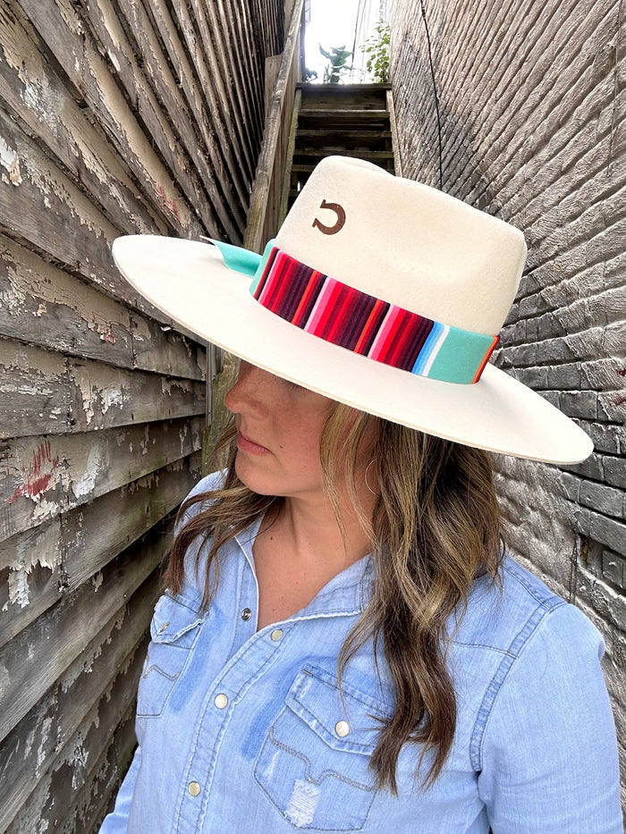 Charlie One Horse Indian Lodge Ivory Western Fashion Cowgirl Hat CWINDL-0036 28-Painted Cowgirl Western Store