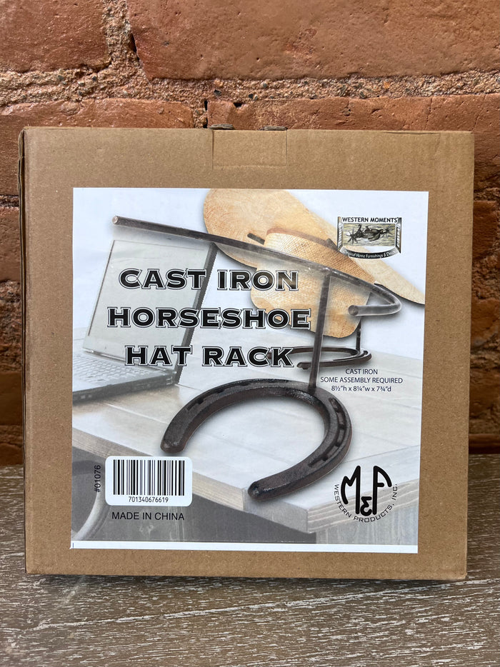 Cast Iron Horseshoe Western Cowboy Hat Rack 01076-Painted Cowgirl Western Store