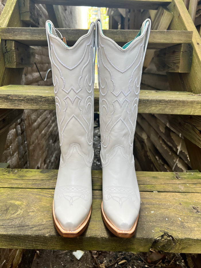 Corral Women's White Snip Toe Cowgirl Boots Z5046-Painted Cowgirl Western Store