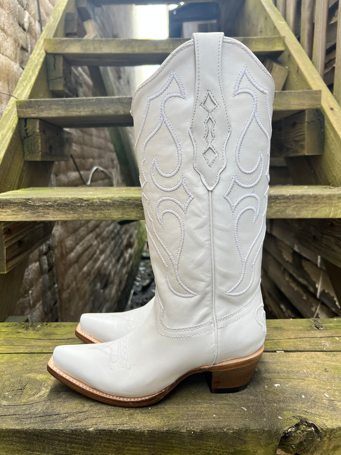 Corral Women's White Snip Toe Cowgirl Boots Z5046-Painted Cowgirl Western Store