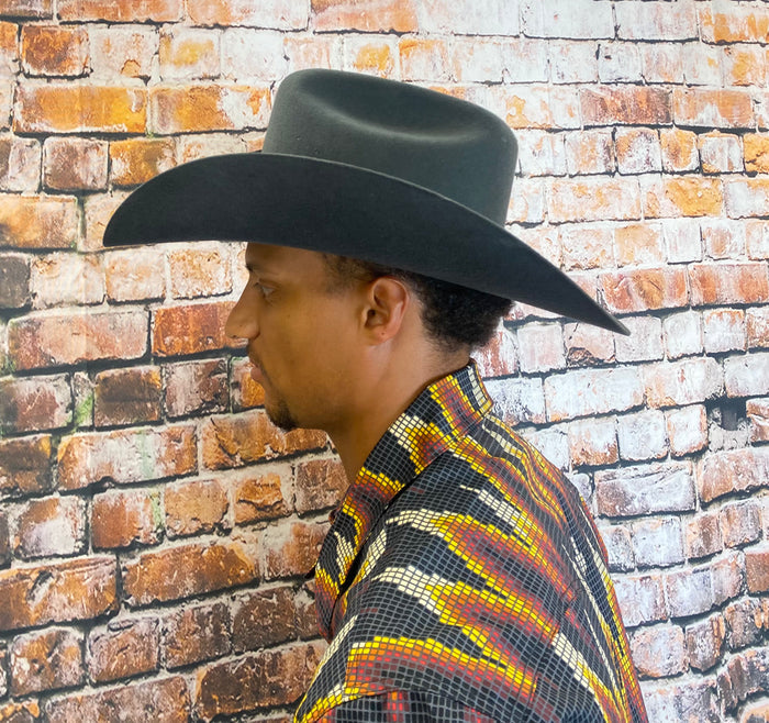 Serratelli 2X Star Granite Grey Felt Western Cowboy Hat-Painted Cowgirl Western Store