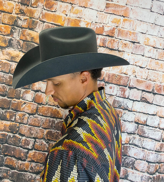 Serratelli 2X Star Granite Grey Felt Western Cowboy Hat-Painted Cowgirl Western Store