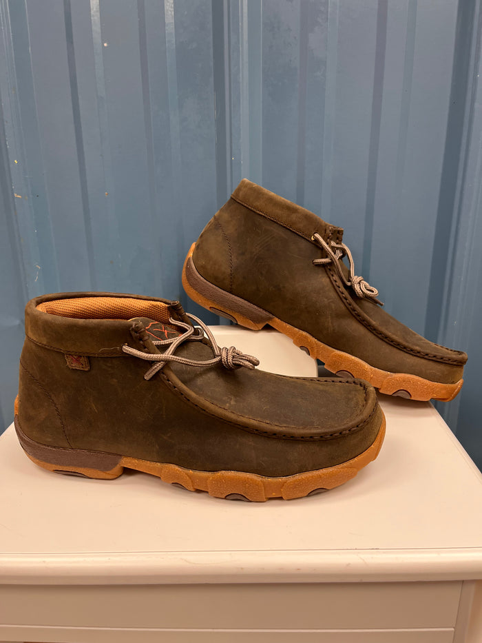 Twisted X Men's Shitake Brown Leather Chukka Driving Moc Shoe MDM0095-Painted Cowgirl Western Store