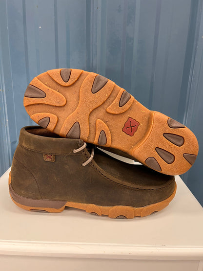 Twisted X Men's Shitake Brown Leather Chukka Driving Moc Shoe MDM0095-Painted Cowgirl Western Store