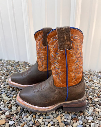 Roper Little Boy's Colt Brown Leather Square Toe Cowboy Boots 9991-0150 9991-0140-Painted Cowgirl Western Store
