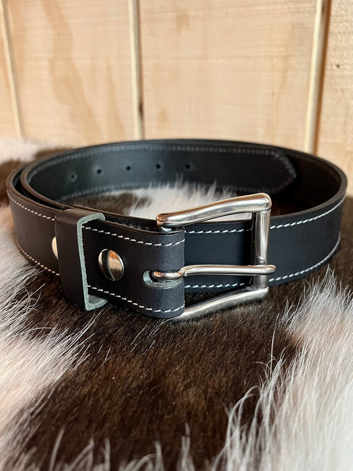 Kentucky Leather Works Black Unisex Belt 1401-Painted Cowgirl Western Store
