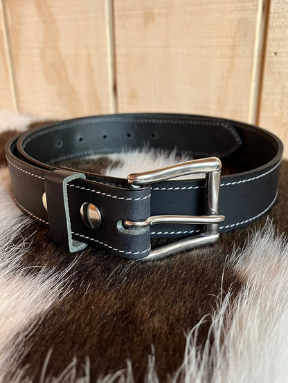 Kentucky Leather Works Black Unisex Belt 1401-Painted Cowgirl Western Store