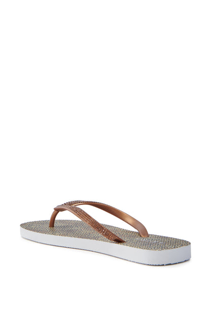 AKIRA LORETA LEOPARD THONG FLIP FLOP