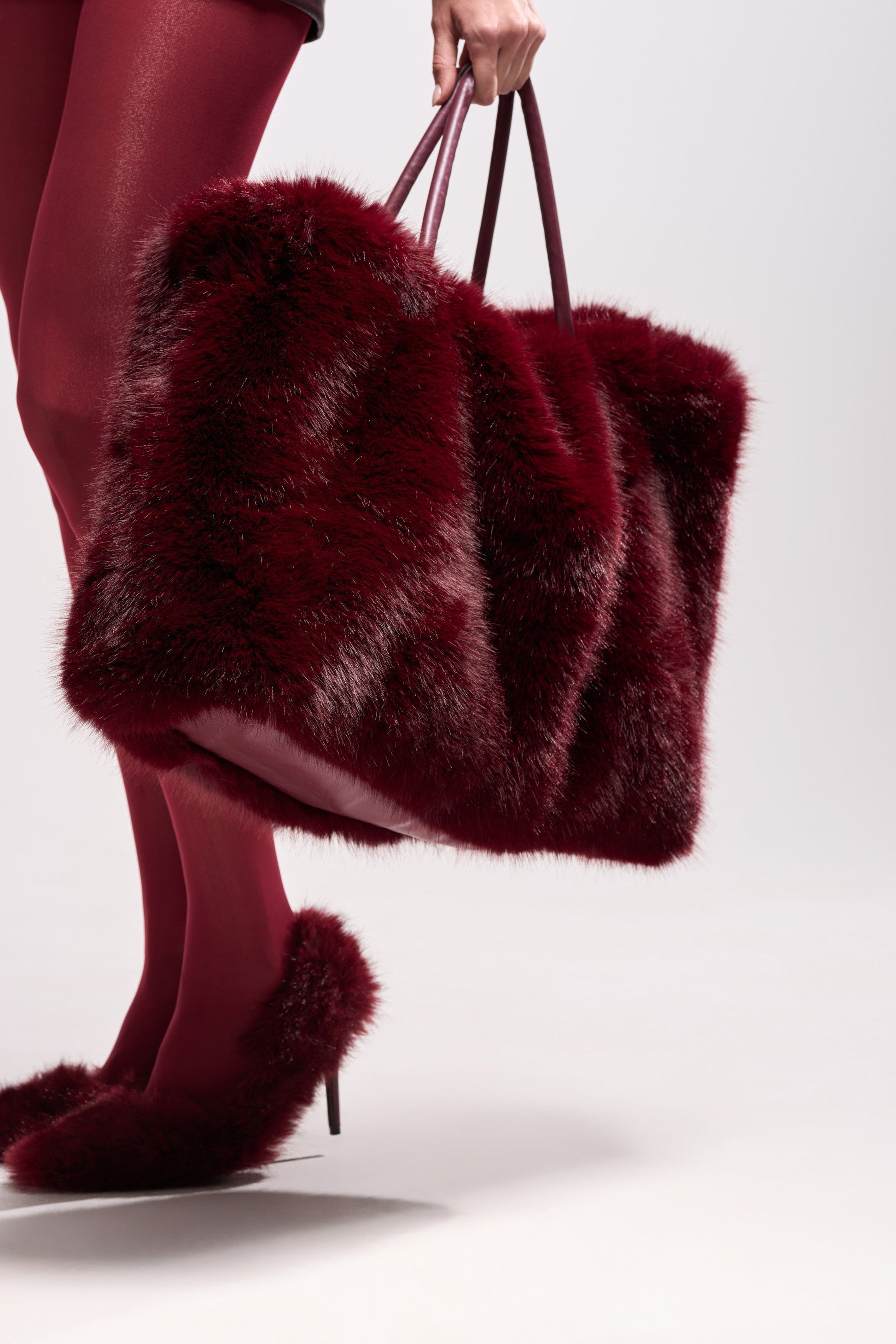 ALAIA FAUX FUR TOTE