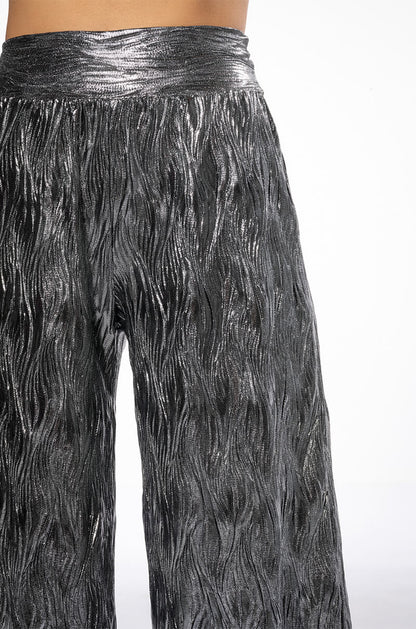 ABOVE ALL METALLIC WIDE LEG PANT