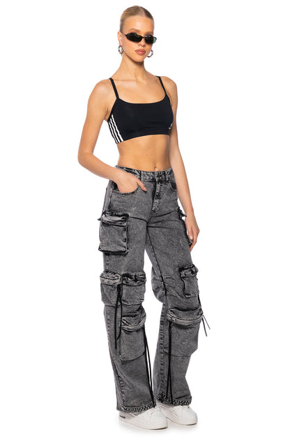 ADIDAS LOGO SCOOPED BRALETTE