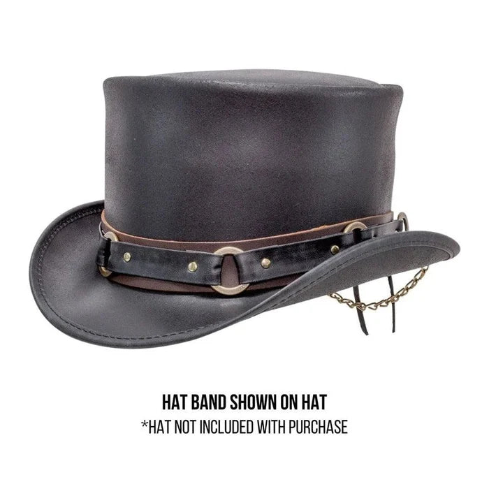 American Hat Makers SR2 Brown Leather Hat Band AHMSR2BR-Painted Cowgirl Western Store