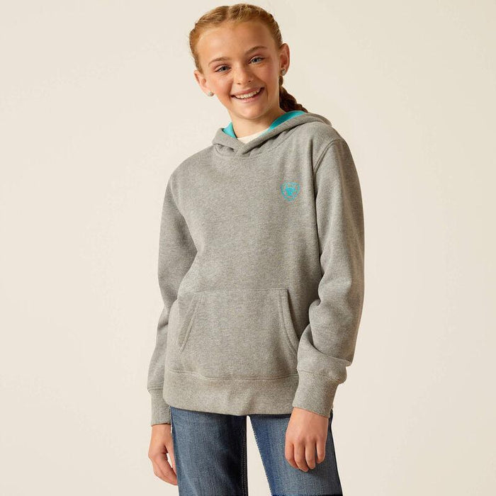 Ariat Girl's Grey Equipment Hoodie 10048586-Painted Cowgirl Western Store