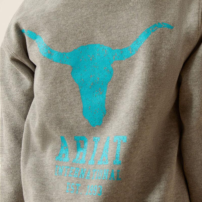 Ariat Girl's Grey Equipment Hoodie 10048586-Painted Cowgirl Western Store