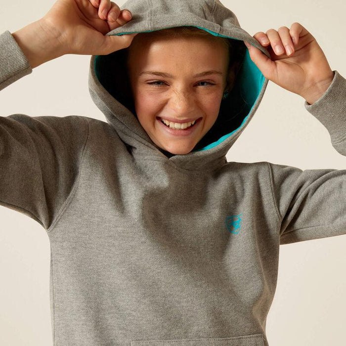 Ariat Girl's Grey Equipment Hoodie 10048586-Painted Cowgirl Western Store