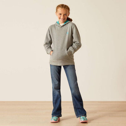 Ariat Girl's Grey Equipment Hoodie 10048586-Painted Cowgirl Western Store