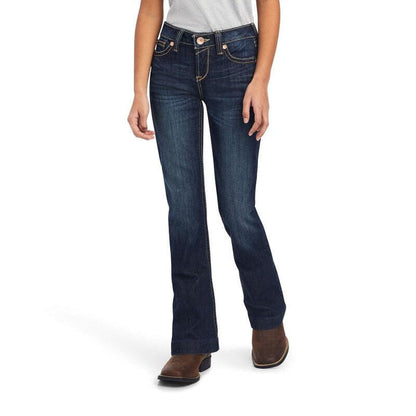 Ariat Girl's REAL Amira Wide Leg Stretch Trouser Jeans 10041104-Painted Cowgirl Western Store