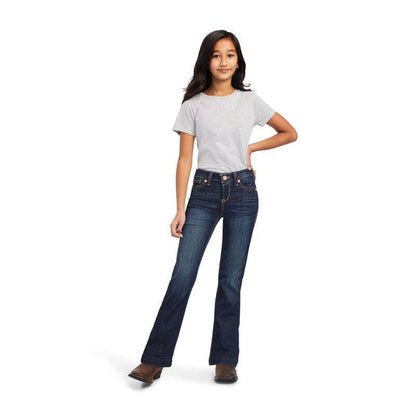 Ariat Girl's REAL Amira Wide Leg Stretch Trouser Jeans 10041104-Painted Cowgirl Western Store