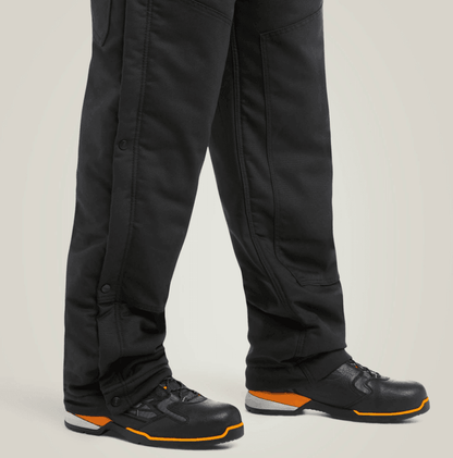 Ariat Men's Black Rebar Duracanvas Stretch Insulated Bib Coveralls 10032485