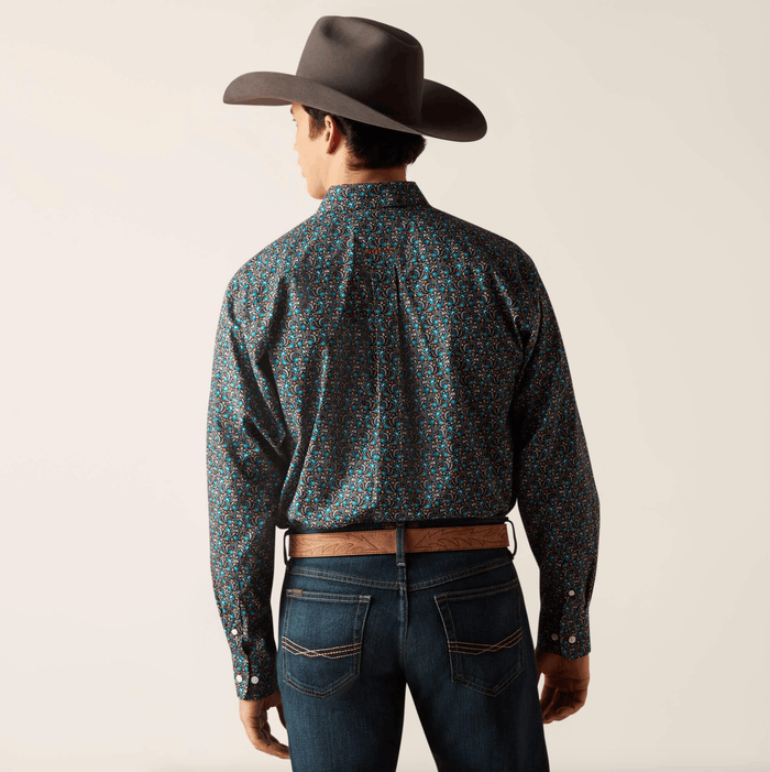 Ariat Men's Black Wrinkle Free Gryffin Classic Fit Shirt Western Shirt 10047342