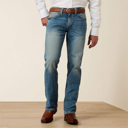 Ariat Men's M7 Rocker Stretch Stirling Shasta Light Wash Stackable Straight Leg Jean 10031997