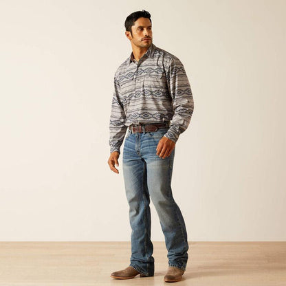 Ariat Men's Moon Mist VentTEK Outbound Classic Fit Long Sleeve Western Shirt 100489015-Painted Cowgirl Western Store