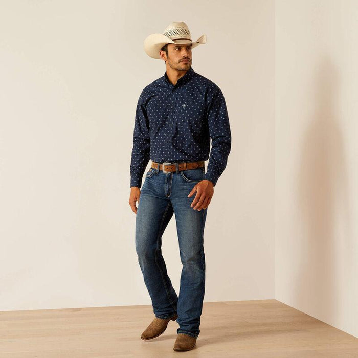 Ariat Men's Percy Midnight Classic Fit Long Sleeve Western Shirt 10048382-Painted Cowgirl Western Store